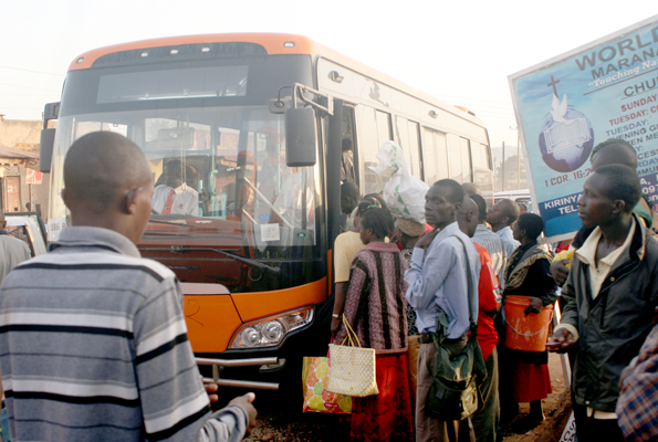 Pioneer Bus Crashes Woman in Evening Stampede