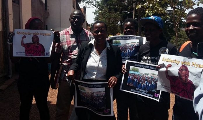 Activists in “Pads Solidarity” as Police Interrogates Nyanzi Over Her Facebook Posts