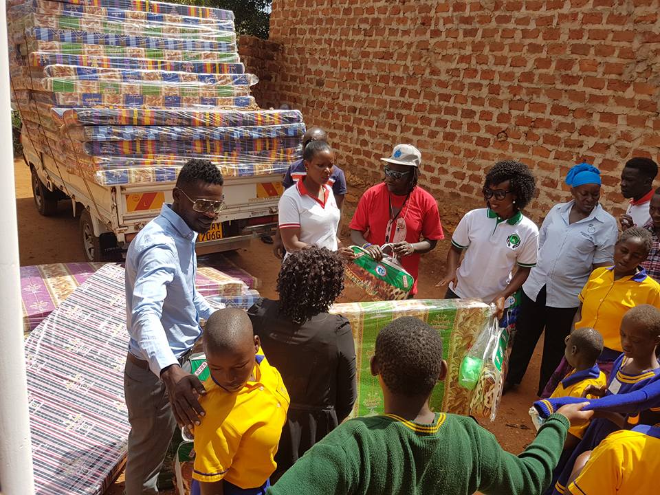 PHOTOS: Bobi Wine, Barbie Donate Beddings to Vulnerable Children