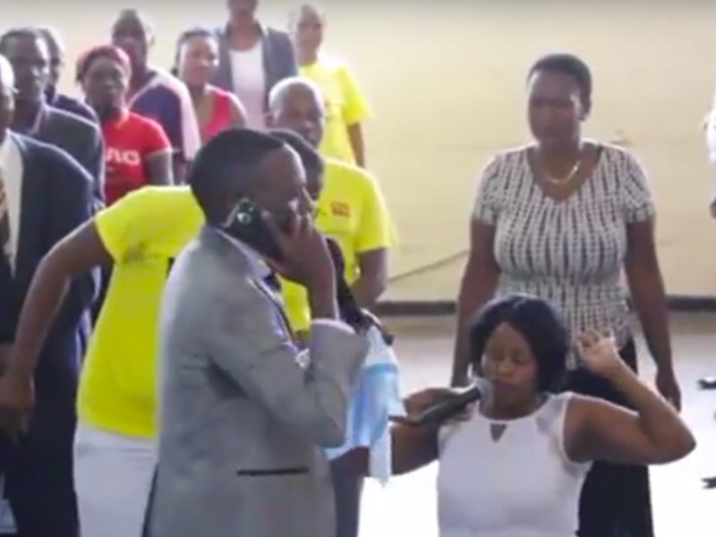 VIDEO: Pastor Claims To ‘Talk To God On Phone’