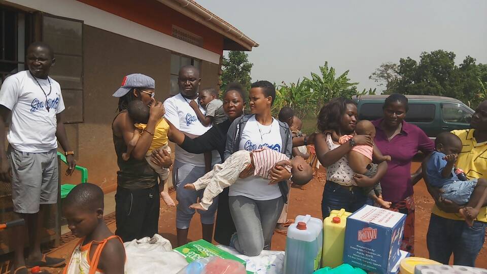 PHOTOS: Comedian Salvado Donates to Home for Disabled Children in Jinja
