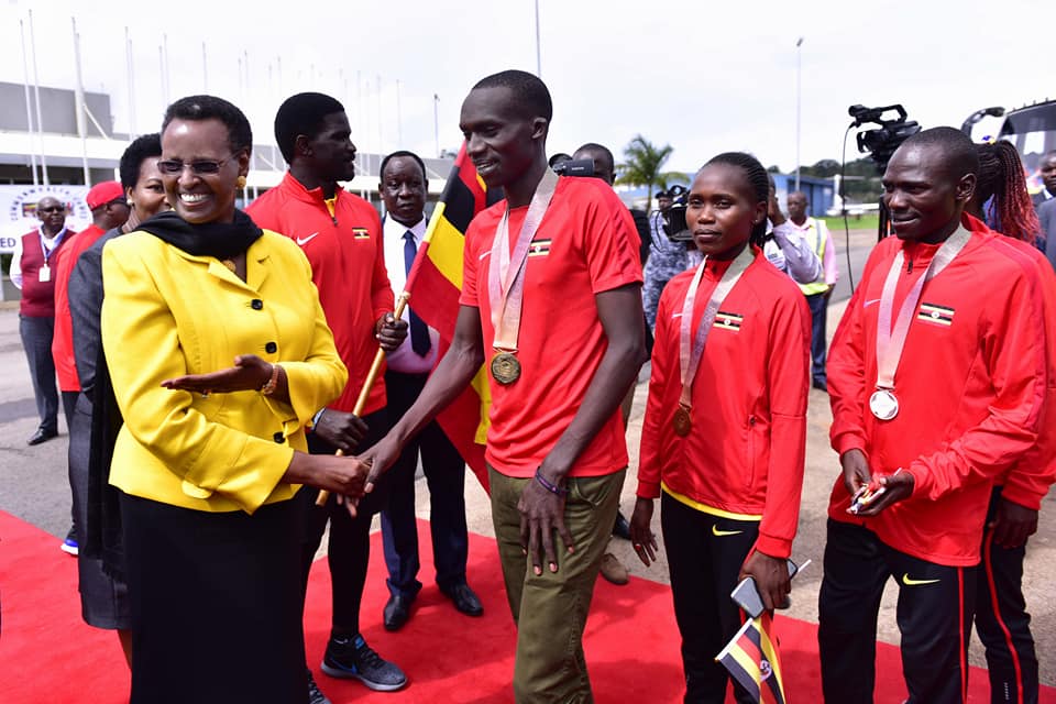 Uganda Commonwealth Games Team Returns Home to Heroes’ Welcome