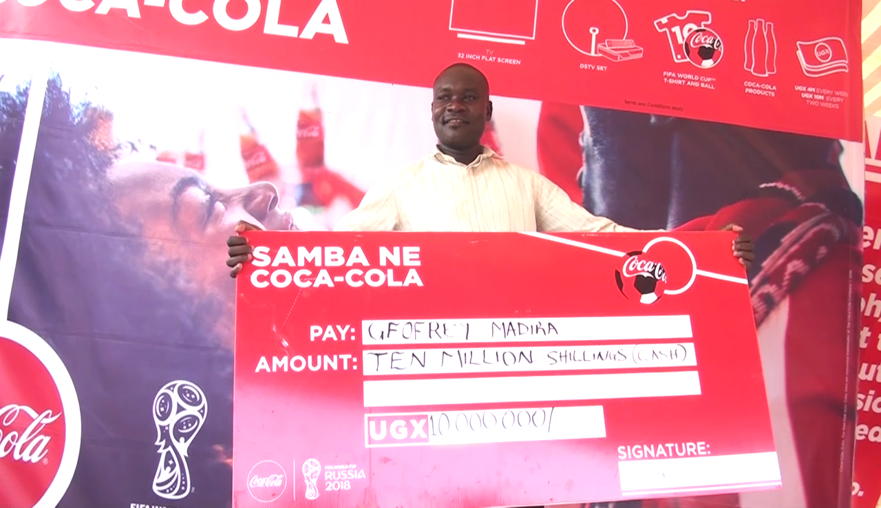 Arua Hawker Wins Shs10M in Samba Ne Coca-Cola Promo