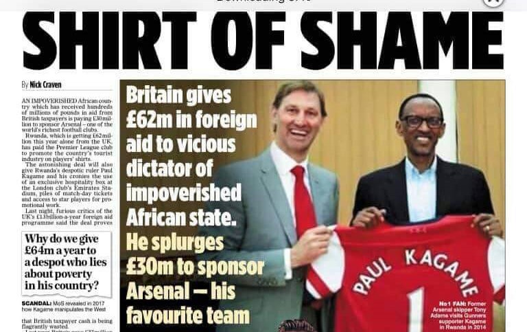 SHIRT OF SHAME? Rwanda’s Paul Kagame Blasted Over Arsenal Deal