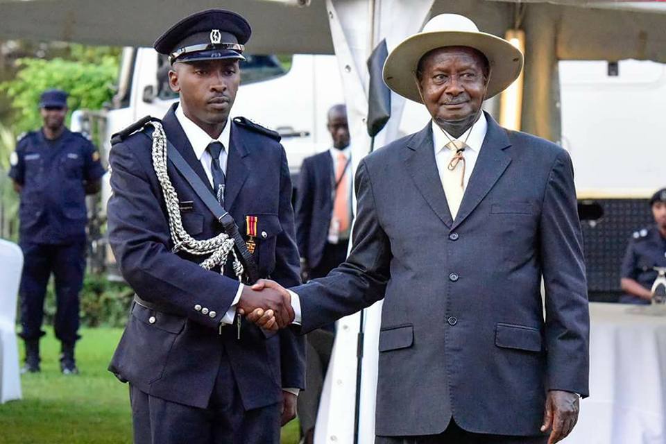 Museveni Promotes Police Officer Who Fought Panga Wielding Murderer in Greater Masaka