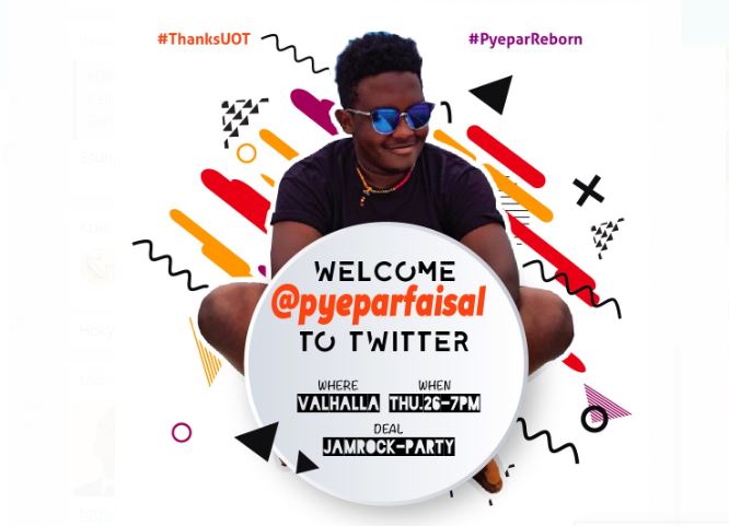 Social Media Influencer @PyeparFaisal Sets Date for His Twitter Welcome Party
