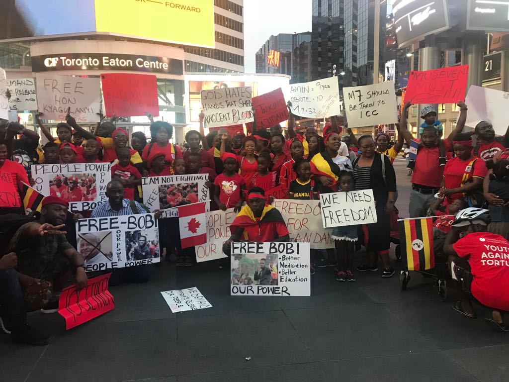 PHOTOS: Ugandans in Canada Join #FreeBobiWine Protests