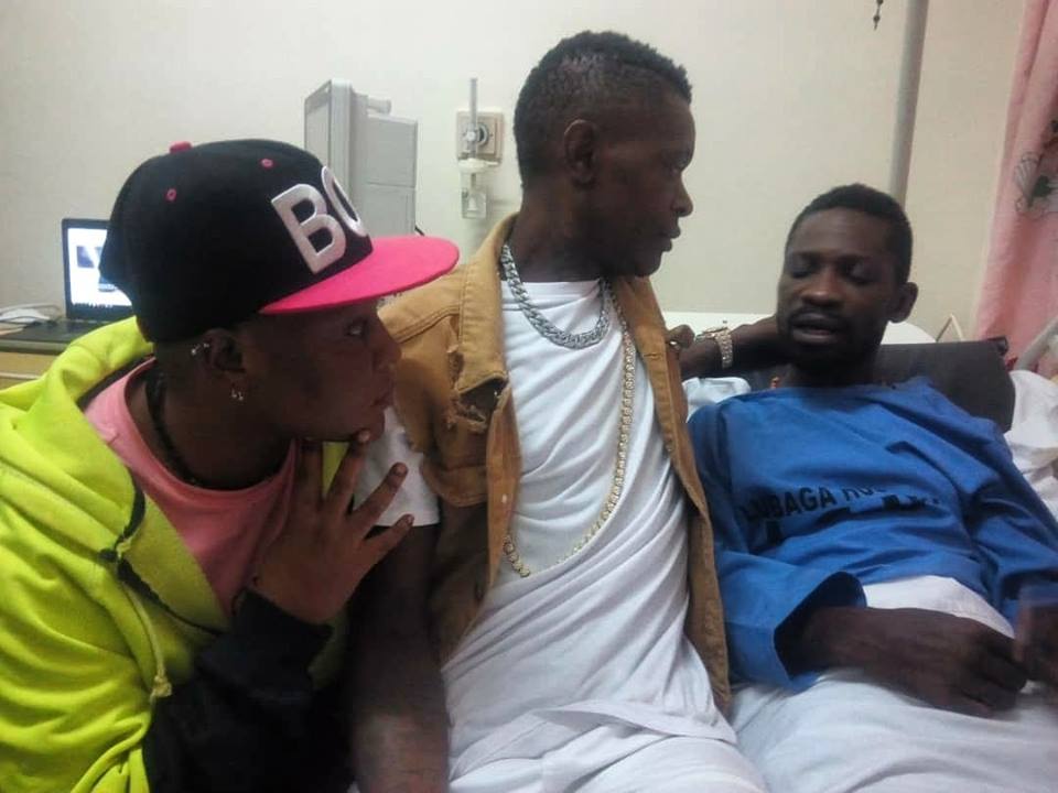 PHOTOS: Singer Jose Chameleone Visits Bobi Wine in Hospital