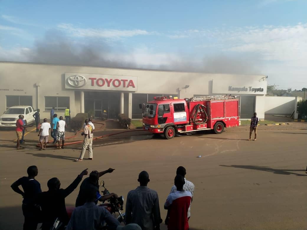PHOTOS: Toyota Uganda Catches Fire