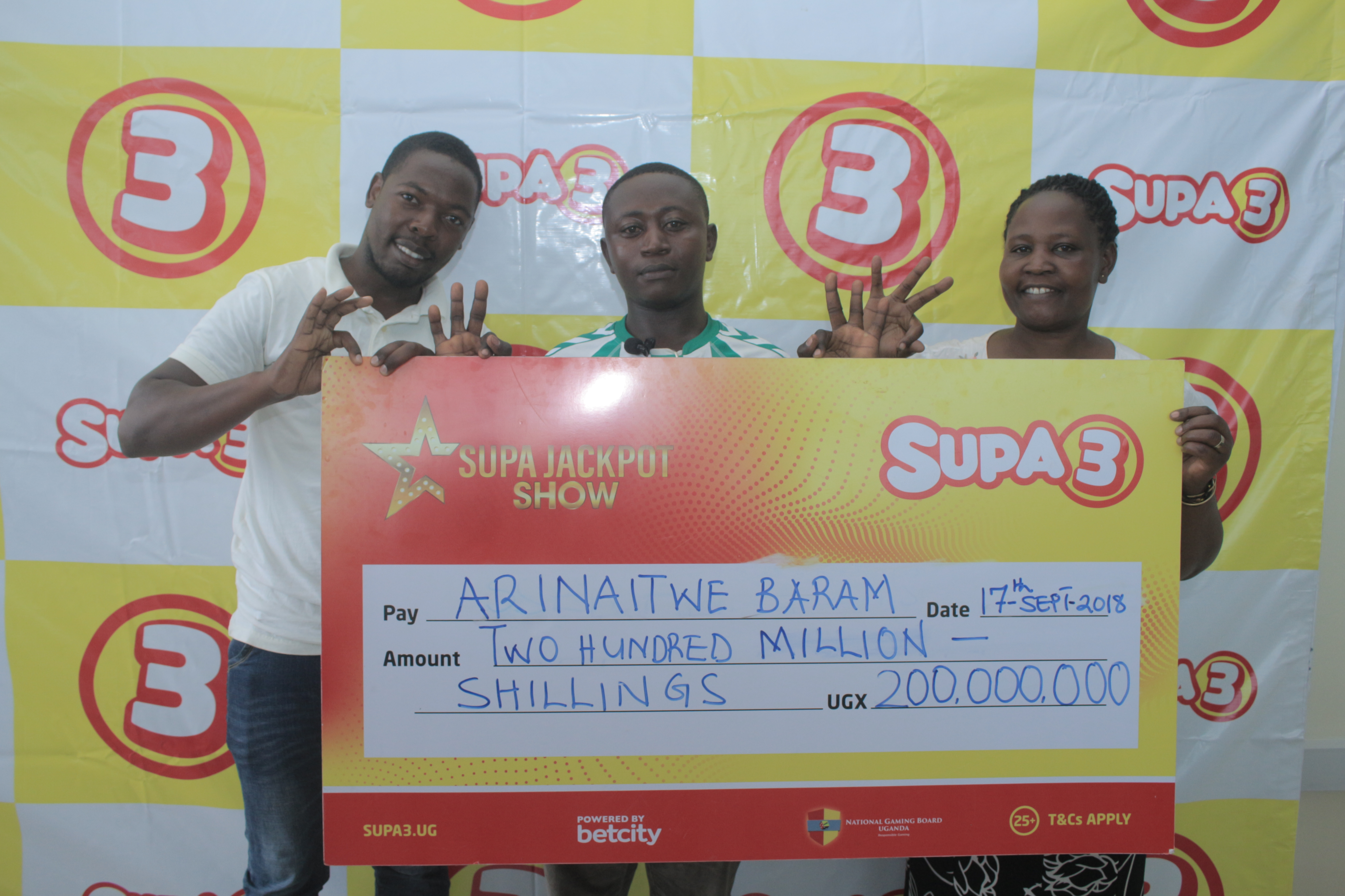 Supa3 gives out 200 million to second Supa Jackpot winner