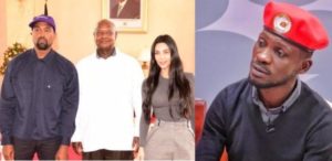 Kanye West, Museveni, Kim Kardashian, and Bobi Wine