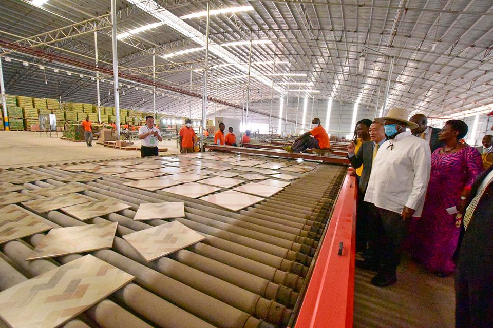 Museveni Commissions Tile Manufacturing Industry in Kapeeka