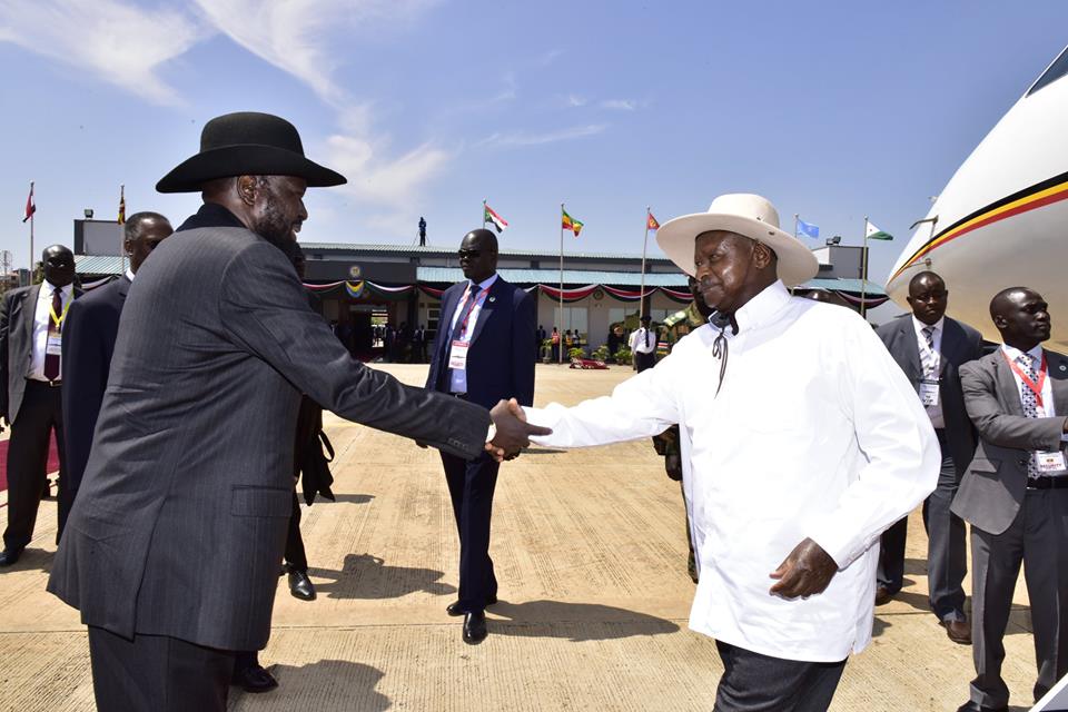 Museveni Hails Kiir, Machar for Signing Peace Agreement