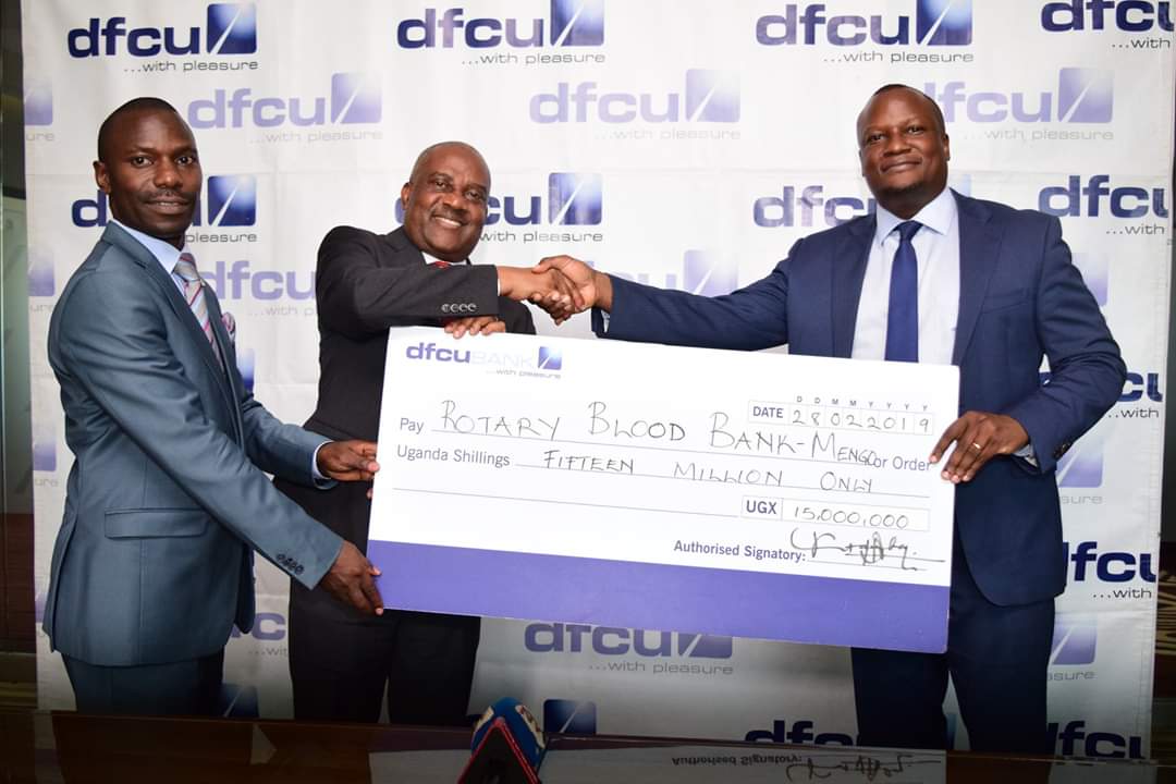 DFCU Bank injects UGX 15 Million in The Rotary Blood Bank Initiative