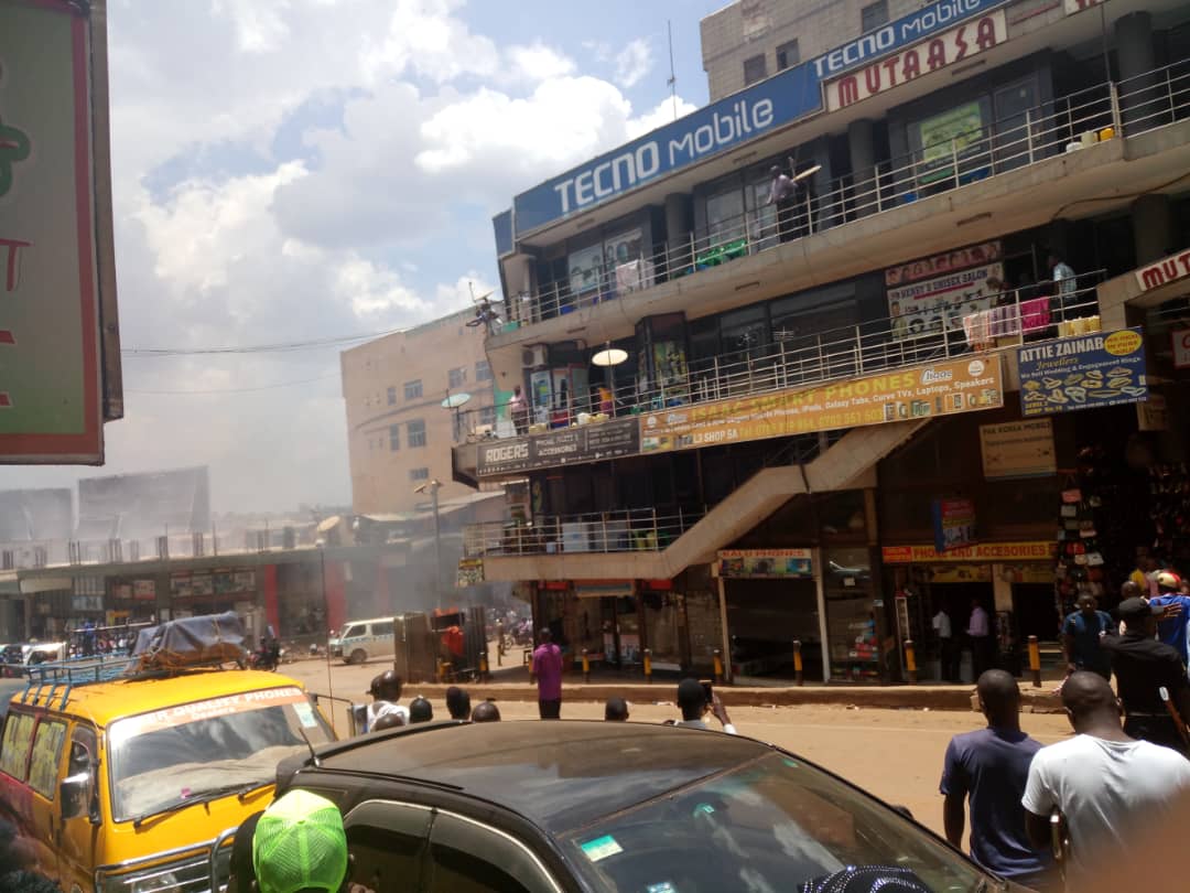 VIDEO: Business Paralyzed as Transformer Catches Fire at Mutaasa Kafeero Complex