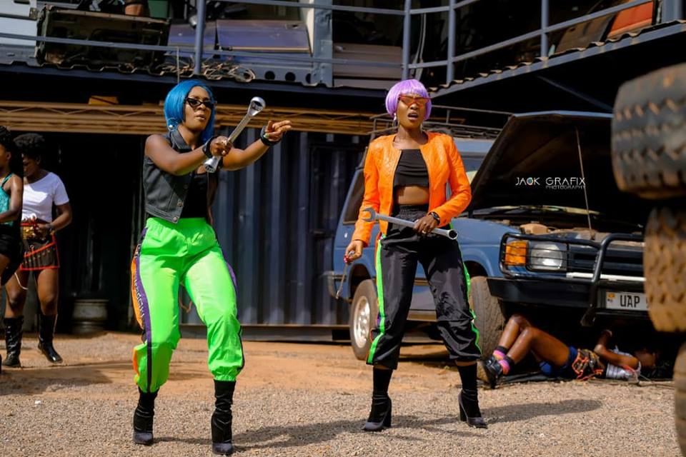 PHOTOS: Behind the Scenes as Singers Karole Kasita, Cindy Sanyu Shoot “Mwooto” Video