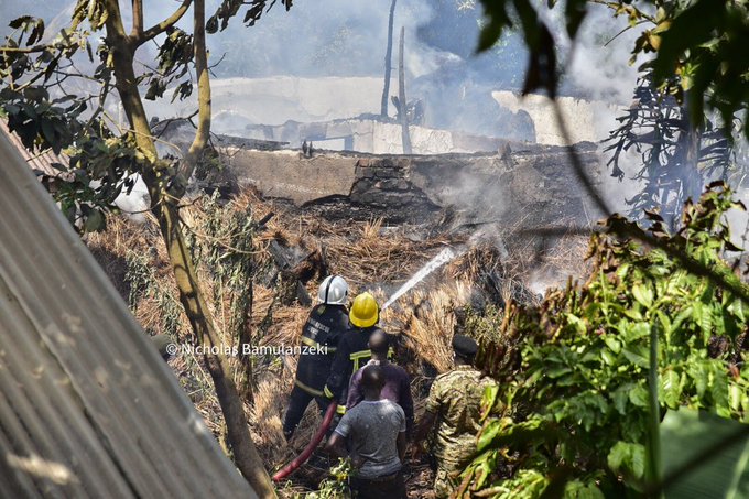 PHOTOS: Fire Guts Kasubi Tombs Again