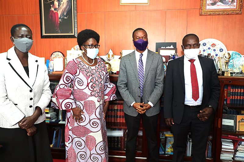 Muntu Pays Courtesy Call to Rebecca Kadaga