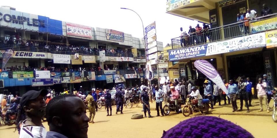 PHOTOS: Police Deploys Heavily in Down Town Kampala, Kisekka Market in Search of Red Berets