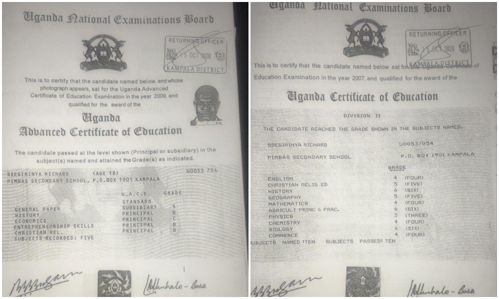 Segirinya’s Academic Documents are Fake – UNEB