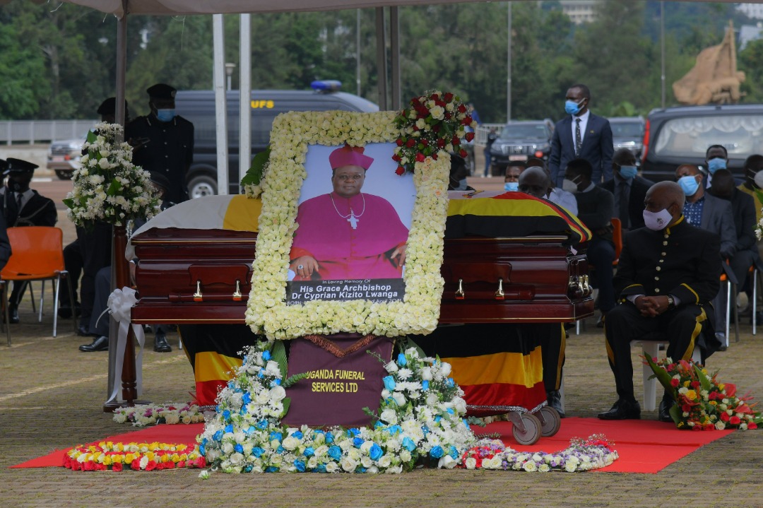 PHOTOS: Museveni Pays Last Respects to Archbishop Lwanga