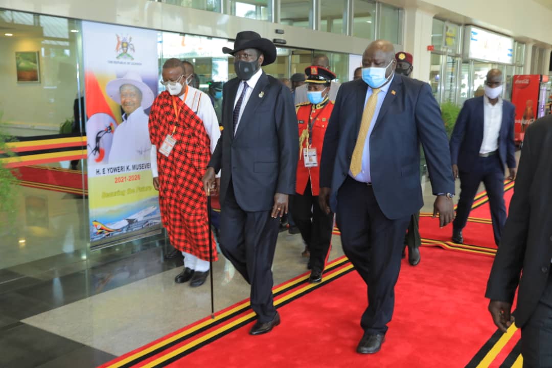 South Sudan’s Salva Kiir, Namibia’s Hage Geingob Arrive for Museveni Inauguration