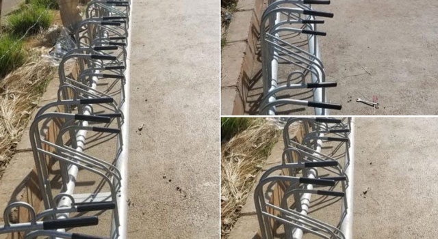 KCCA Installs Bike-Racks in Non-Motorised Transport Corridor