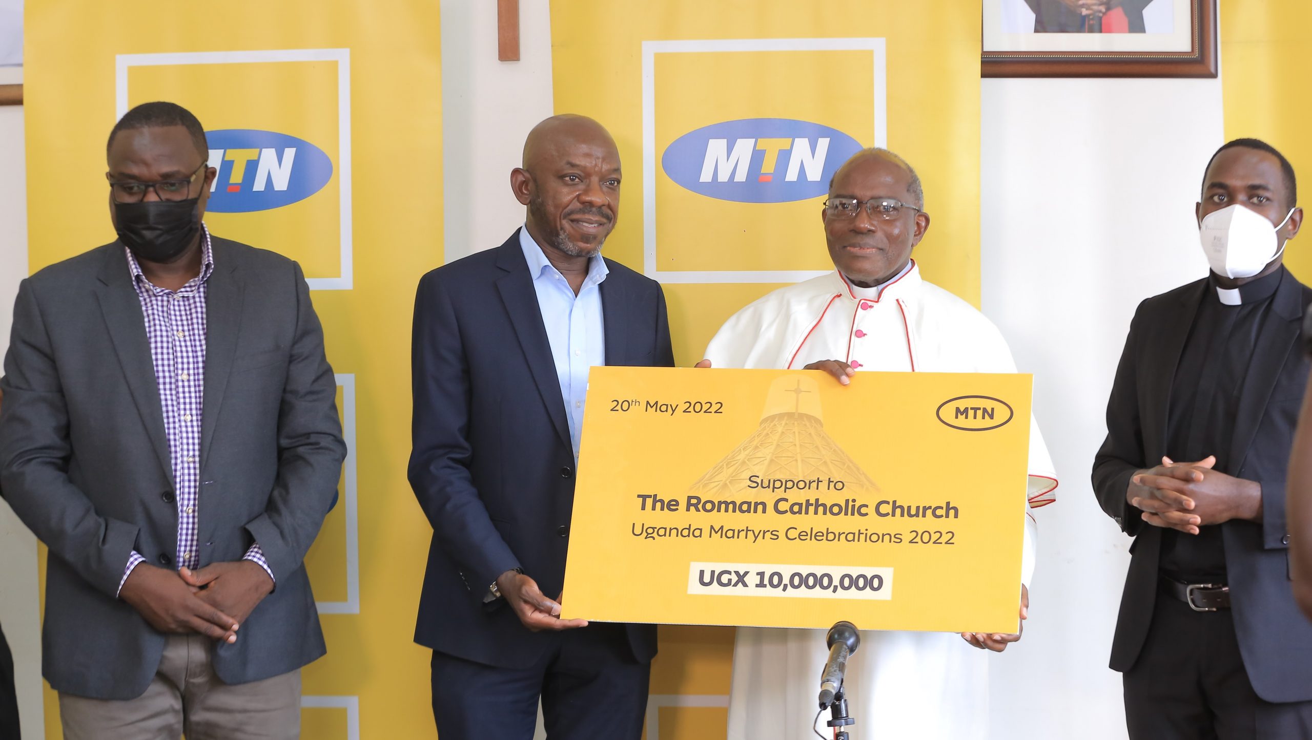 MTN Uganda Supports Catholic Church with Shs 35M Ahead of Martyrs Day Celebrations