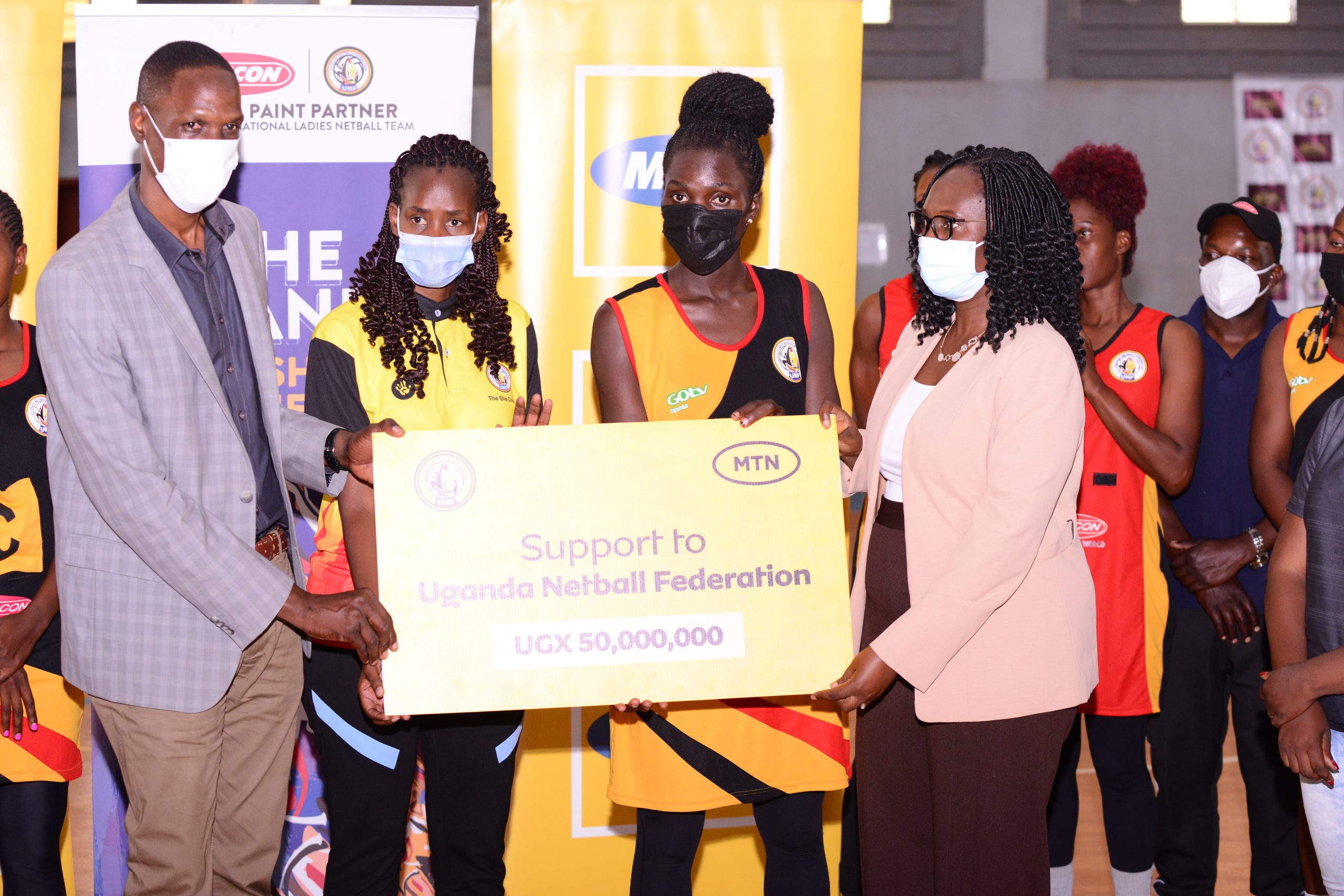 MTN Uganda Hands Over Shs50m to She Cranes Ahead of Commonwealth Games