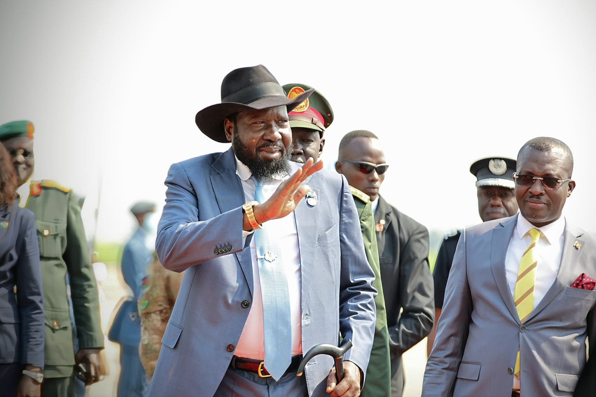 South Sudan’s Kiir in Uganda for NAM Summit