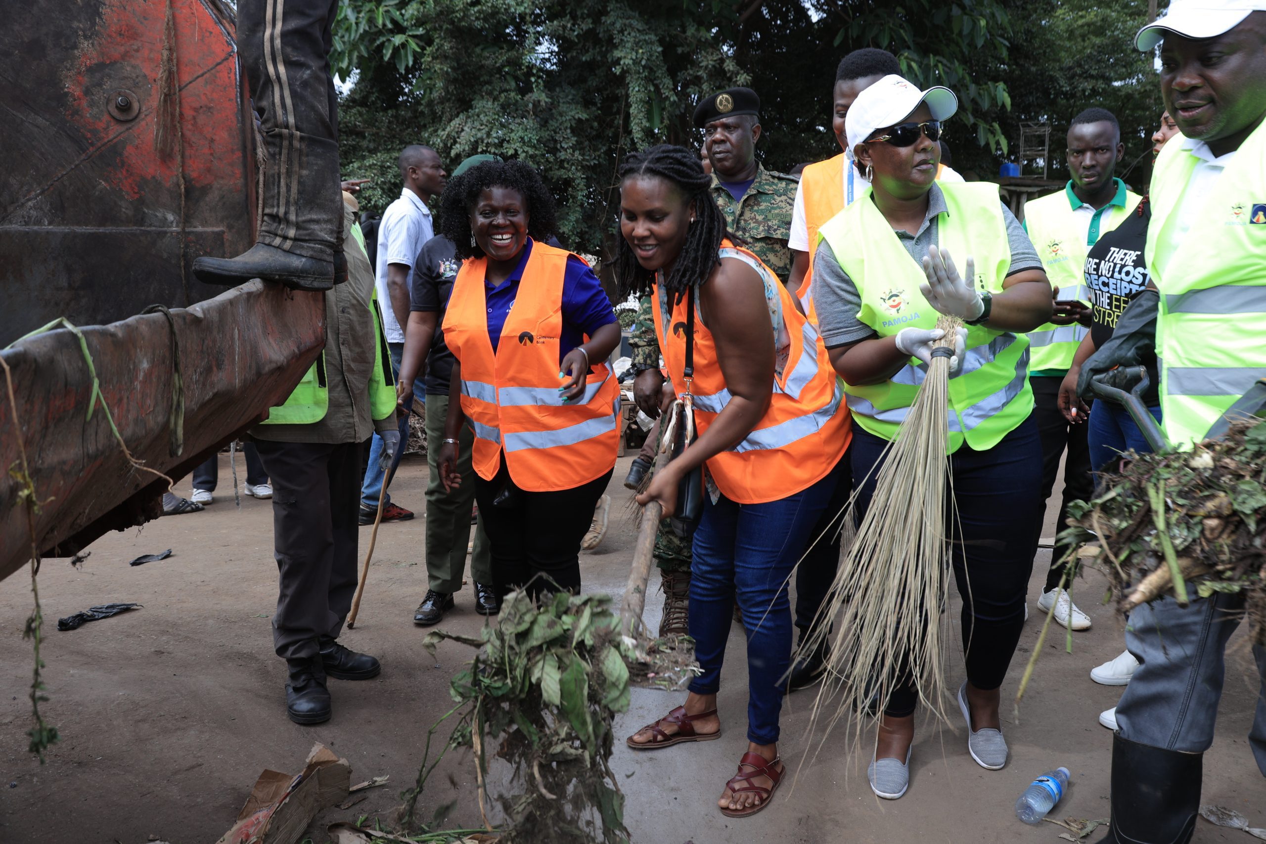 Centenary Bank and Pamoja Foundation Join Hands to Keep Nakawa Market Clean