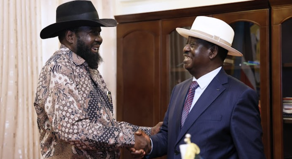 South Sudan’s Kiir Meets Raila Odinga in Juba