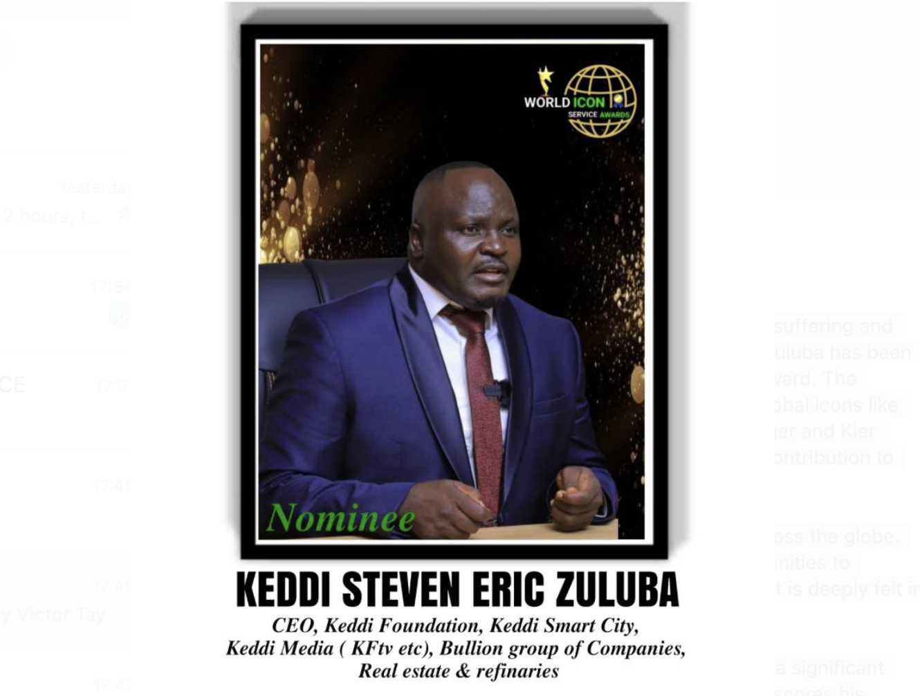 Dr Keddi Steven Eric zuluba, a Local Hero Among Global Giants