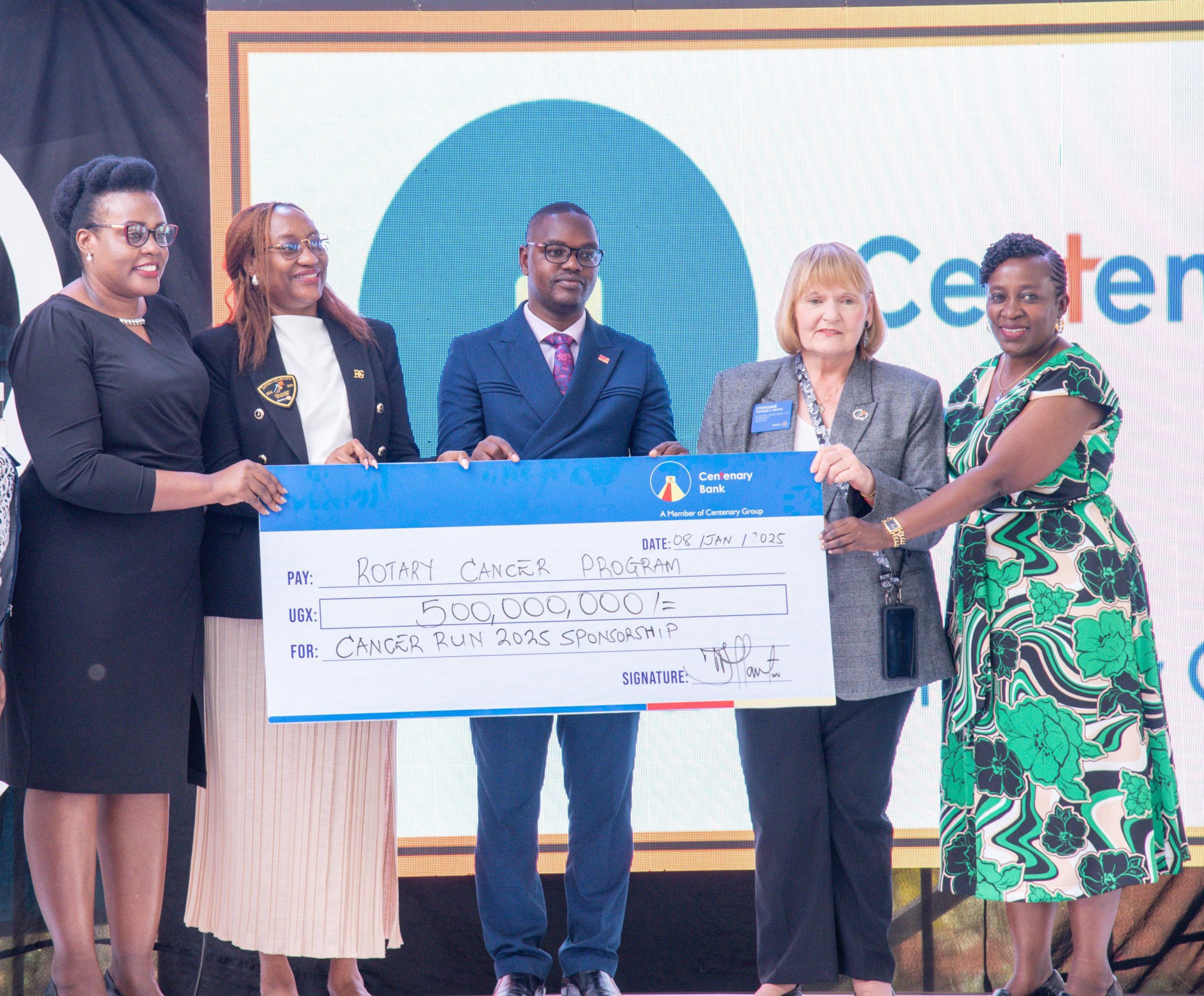 Centenary Bank Boosts the 14th Annual Cancer Run with a 500million Contribution