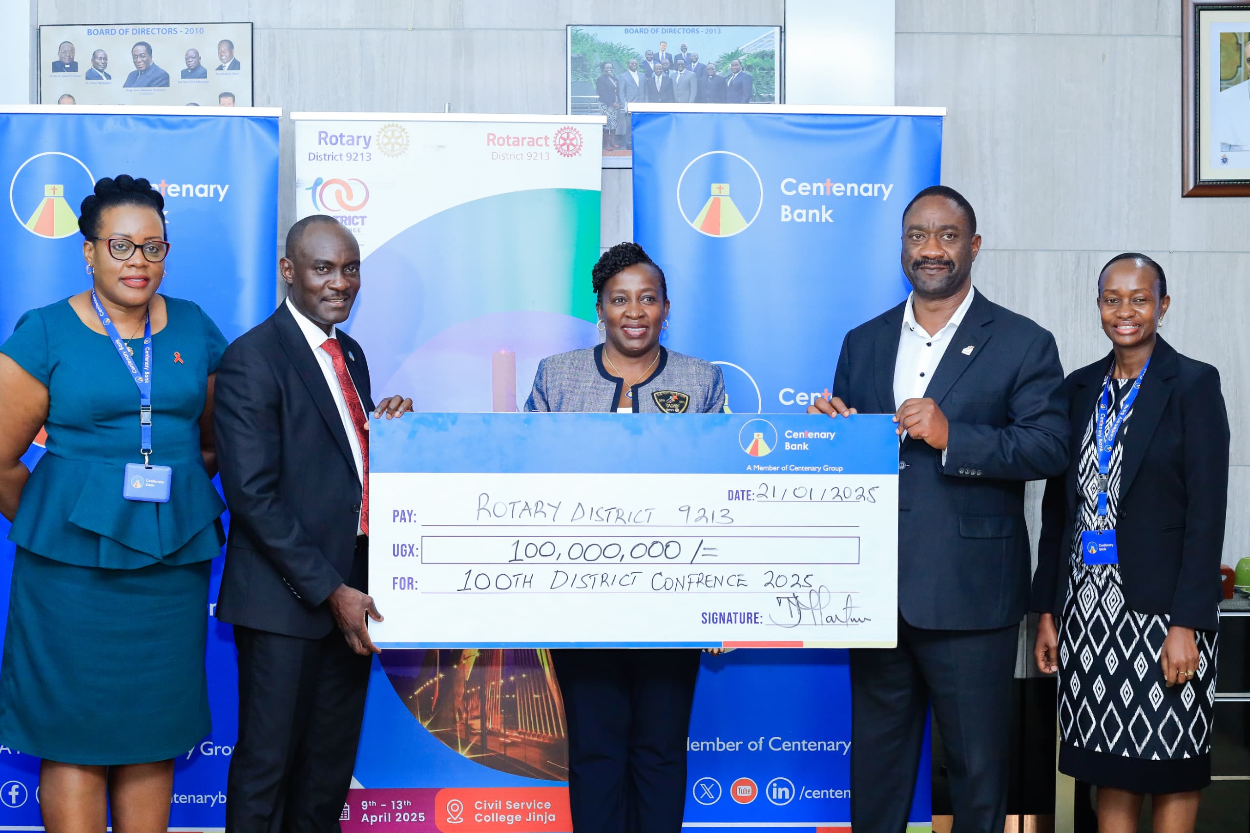 Centenary Bank Commits 200 Million to the 100th Rotary District Conference