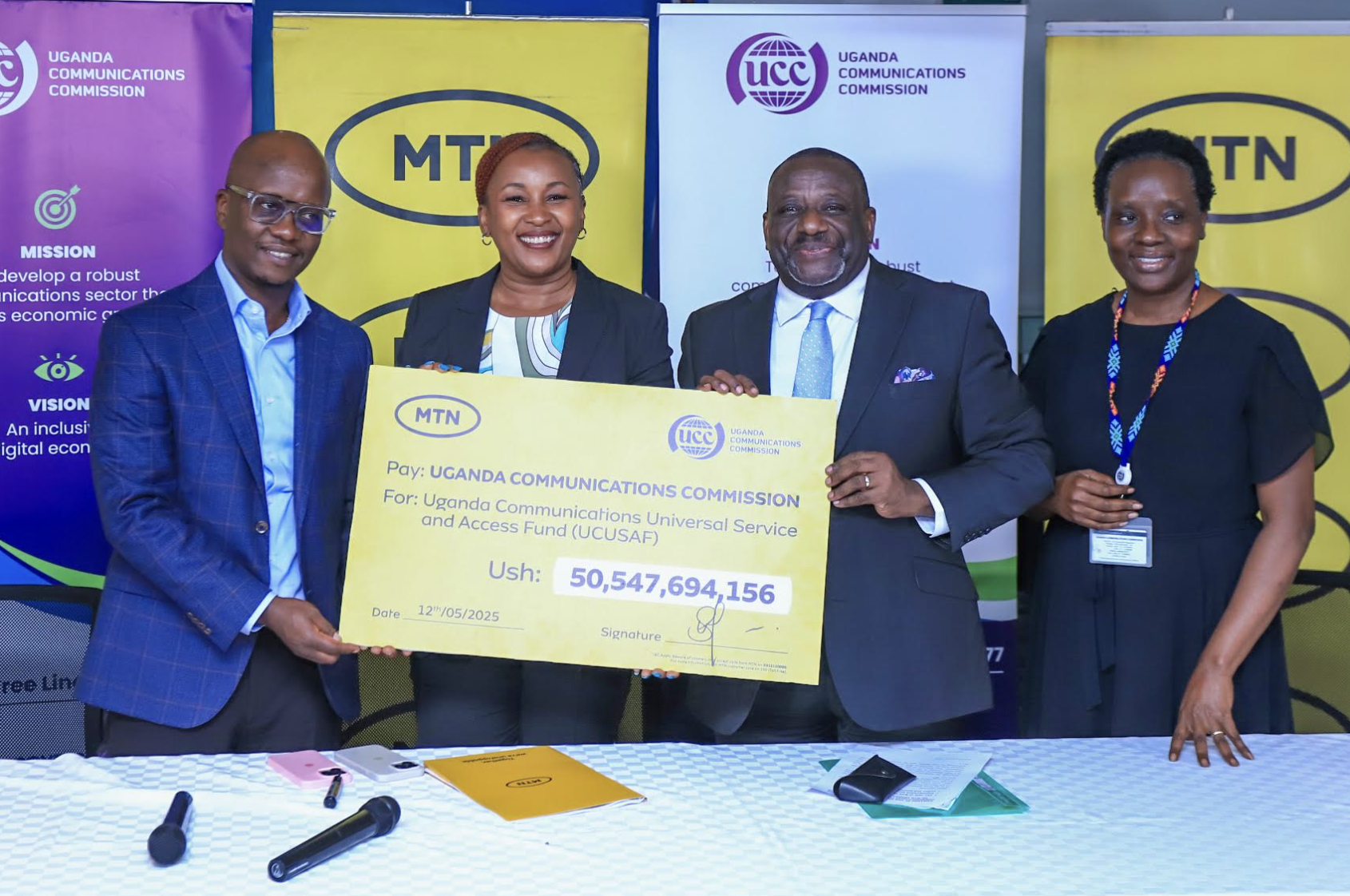 MTN Uganda Announces UGX 50.55 Billion Contribution to UCC’s Universal Service And Access Fund