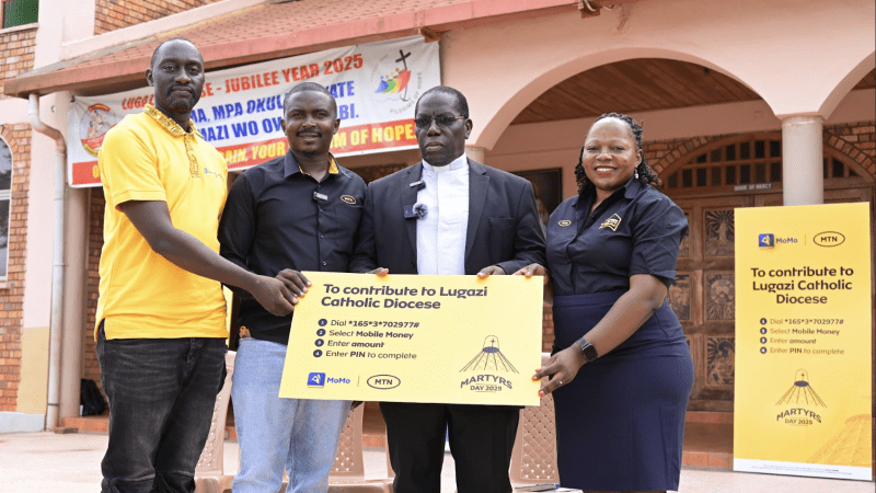MTN Uganda Contributes UGX 15M, 500 Reflector Jackets to Support Lugazi Diocese Ahead of 2025 Catholic Martyrs Day Celebrations
