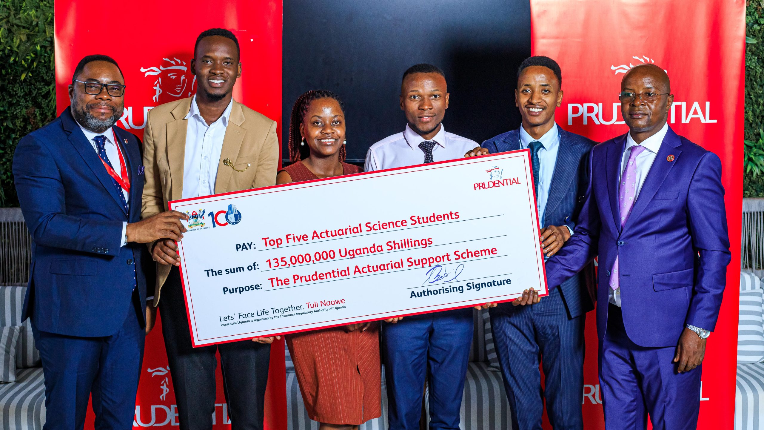 Prudential Uganda Awards UGX 135 million to Top Makerere Actuarial Graduates