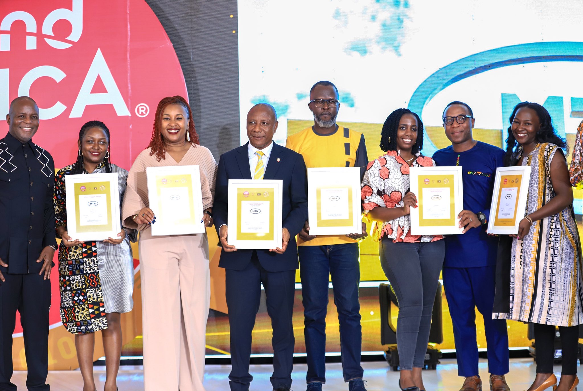 MTN Uganda Sweeps Seven Awards at Brand Africa Gala in Kampala