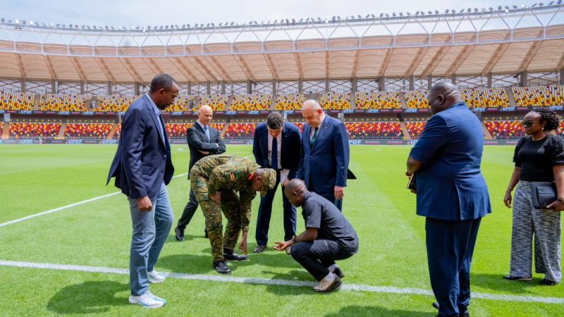 CDF Muhoozi Kainerugaba Inspects Hoima City Stadium Ahead of Official Launch