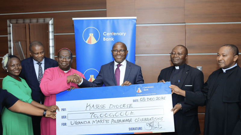 Centenary Bank Contributes UGX 70M to Kasese Diocese Ahead of 2026 Uganda Martyrs Day Celebrations