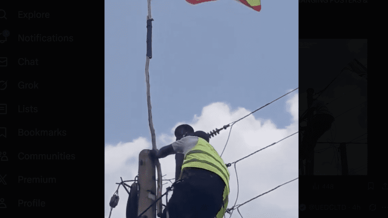 UEDCL Warns Political Agents Against Hanging Posters, Flags on Electricity Lines