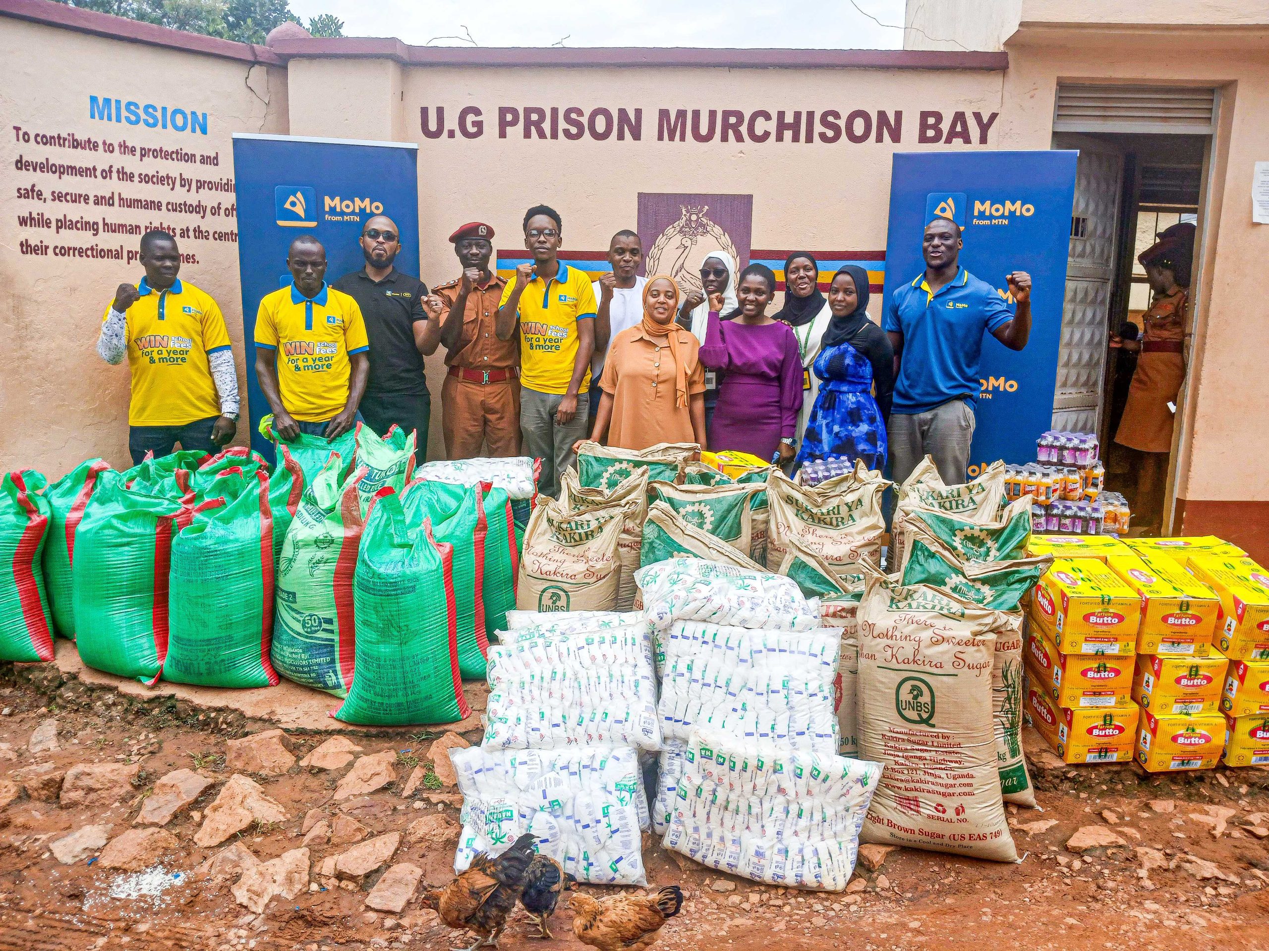 MTN MoMo, KCCA Hand Over Ramadhan Alms to City Road Workers, Extend Support to Luzira Prison