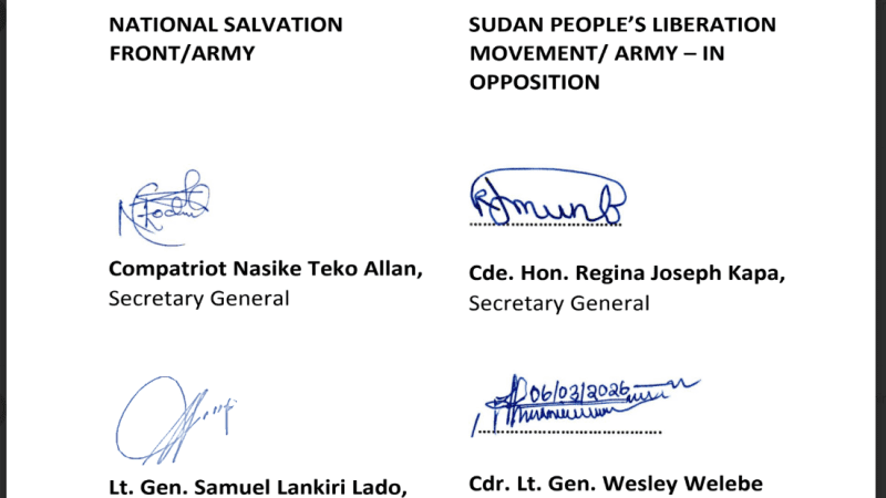 South Sudan: SPLM/A-IO, NAS Sign Cooperation Agreement to Strengthen Opposition Unity
