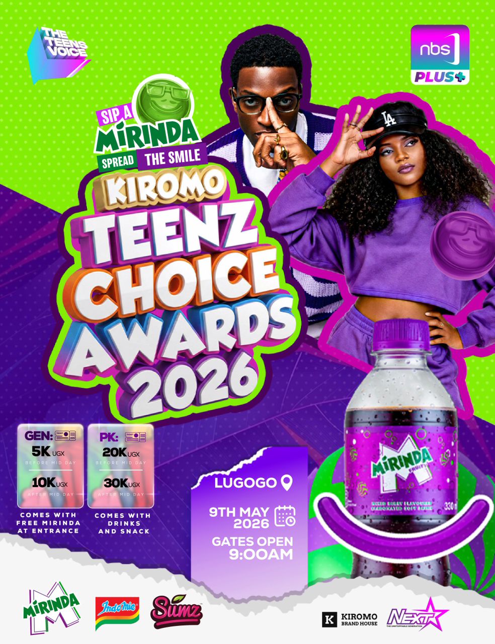 Kapeke, Joshua Baraka & Tojo 256 Lead the Pack as Kiromo Teenz Choice Awards 2026 Nominees Are Unveiled