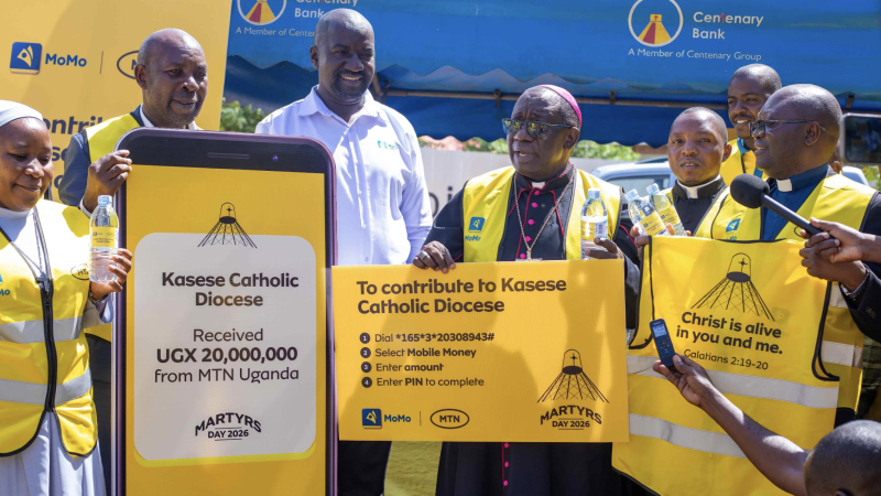 MTN MTN Uganda Contributes UGX 20 Million to Support Kasese Diocese Ahead of 2026 Catholic Martyrs Day Celebrations