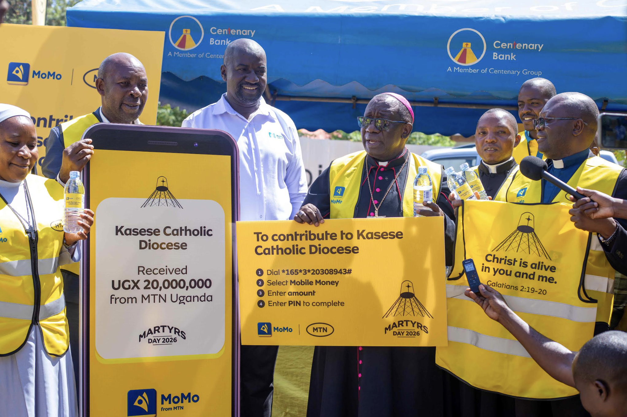 MTN MTN Uganda Contributes UGX 20 Million to Support Kasese Diocese Ahead of 2026 Catholic Martyrs Day Celebrations